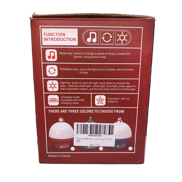 Christmas Rotating Sky Light Lamp w/Color Changing Santa Theme Music Minxuan - Picture 7 of 8